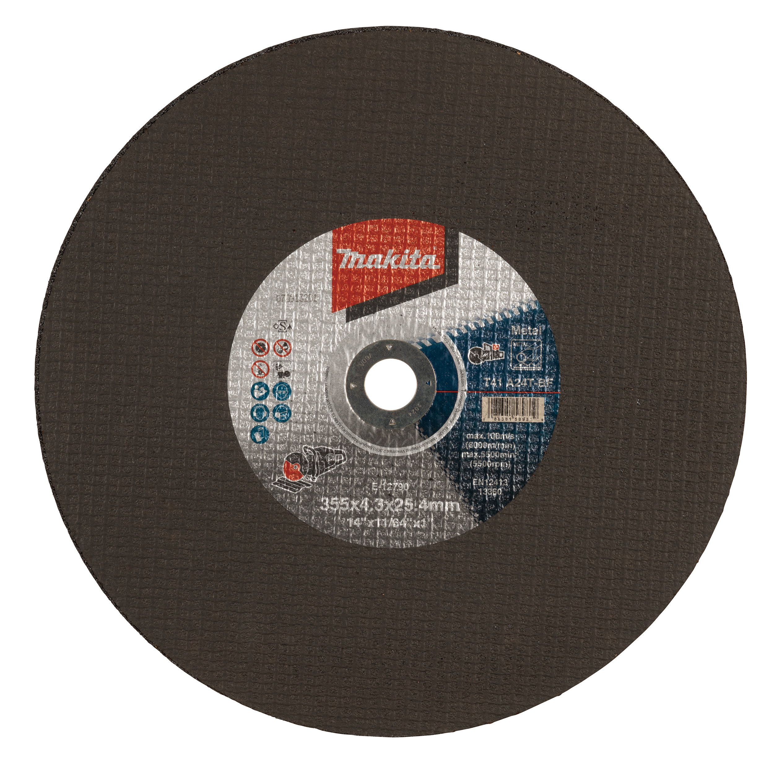 Cut-off wheel, 355 x 4,3 x 25,4 mm, A24T | E-12790-5
