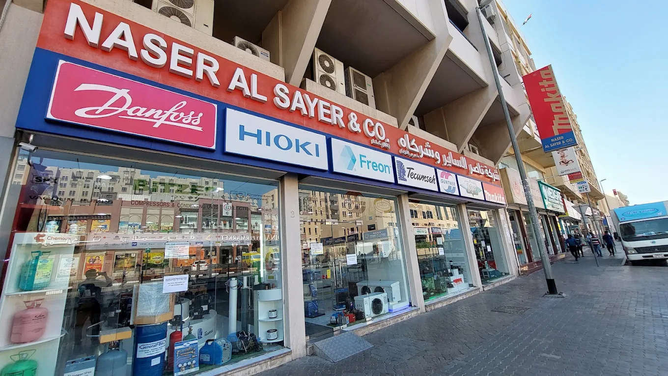 Makita counter at the Naser Al Sayer & Co. storefront in Deira, Dubai